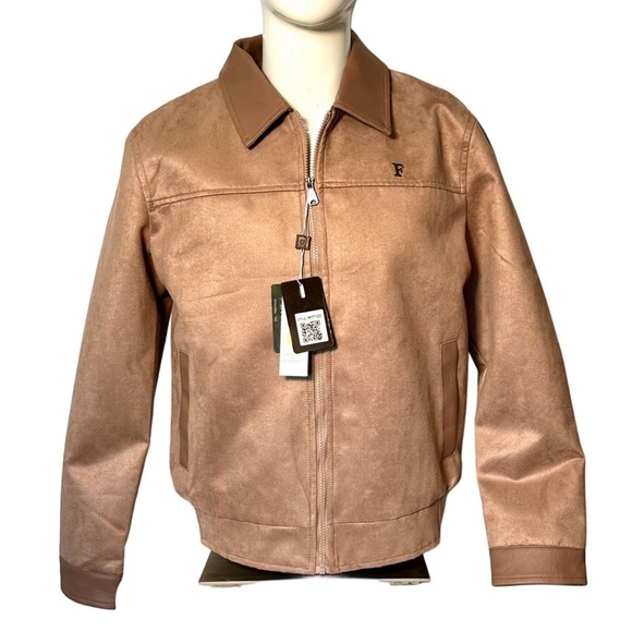 FERRARI F COLLECTIONS NWT men’s tan leather and suede authentic certification